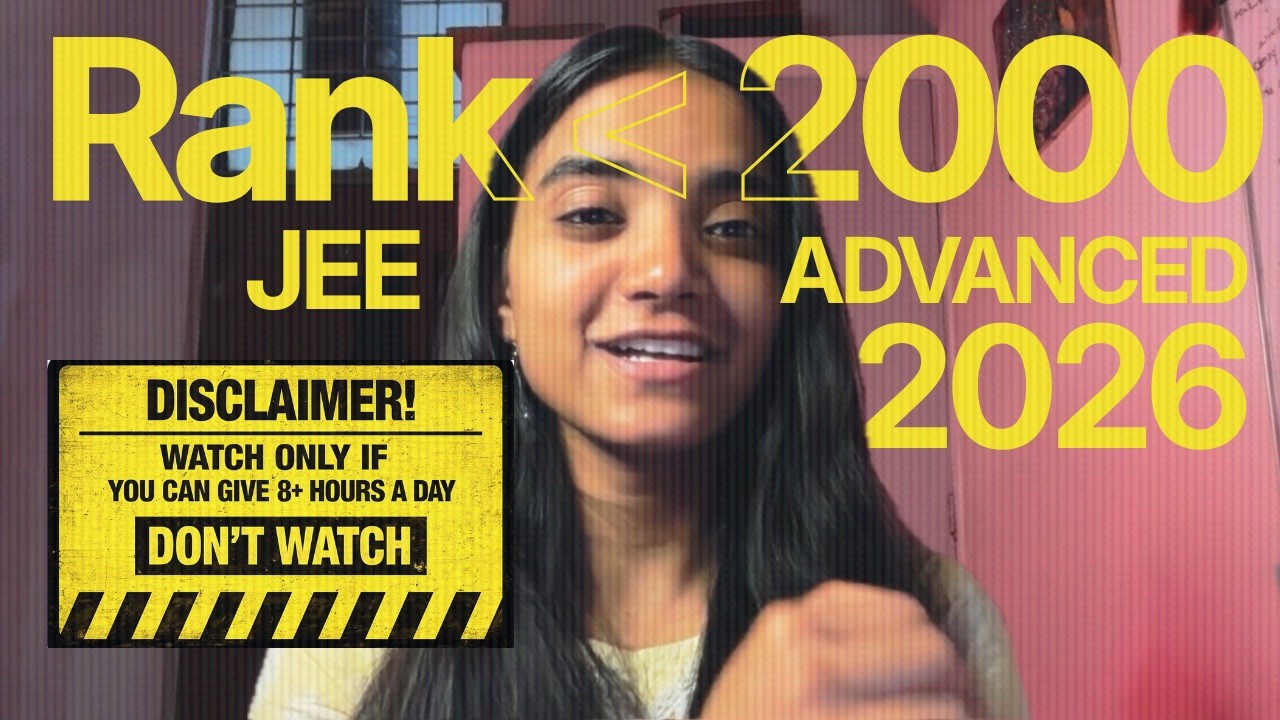 Complete ROADMAP to JEE ADVANCED 2026 | No BULLSH*T