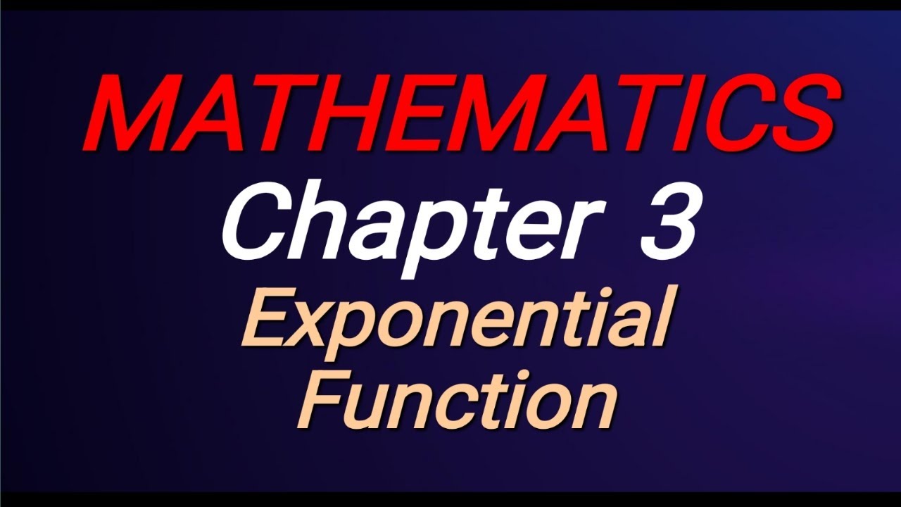 Freshman Mathematics Chapter 3 Exponential Function Afaan Oromoo