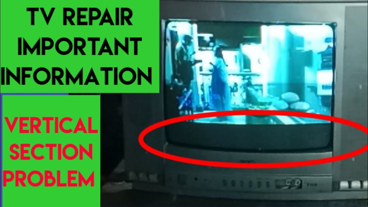 Vertical section important information in crt tv.
