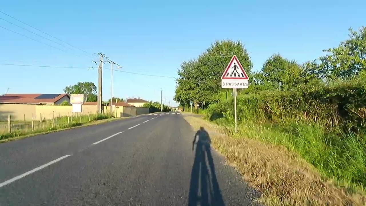 Sortie vélo route circuit en Bresse de 22 km