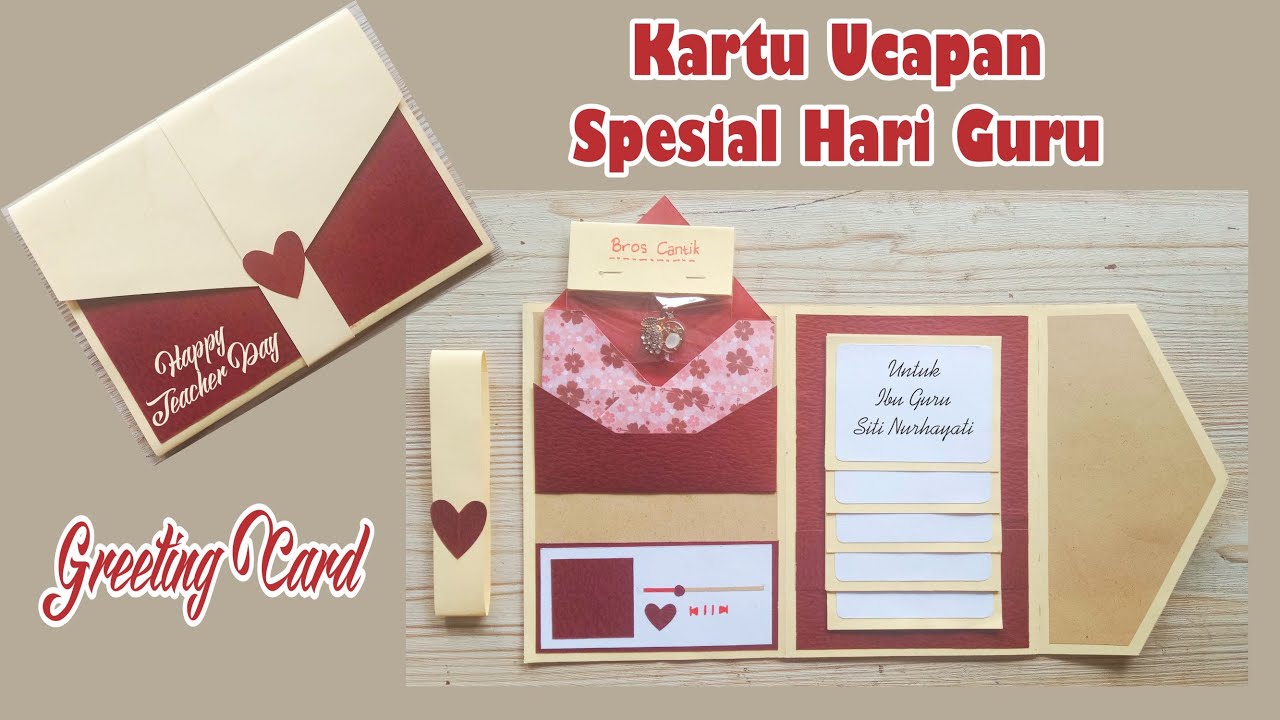 Cara Membuat Kartu Ucapan Spesial Hari Guru II Greeting Cards