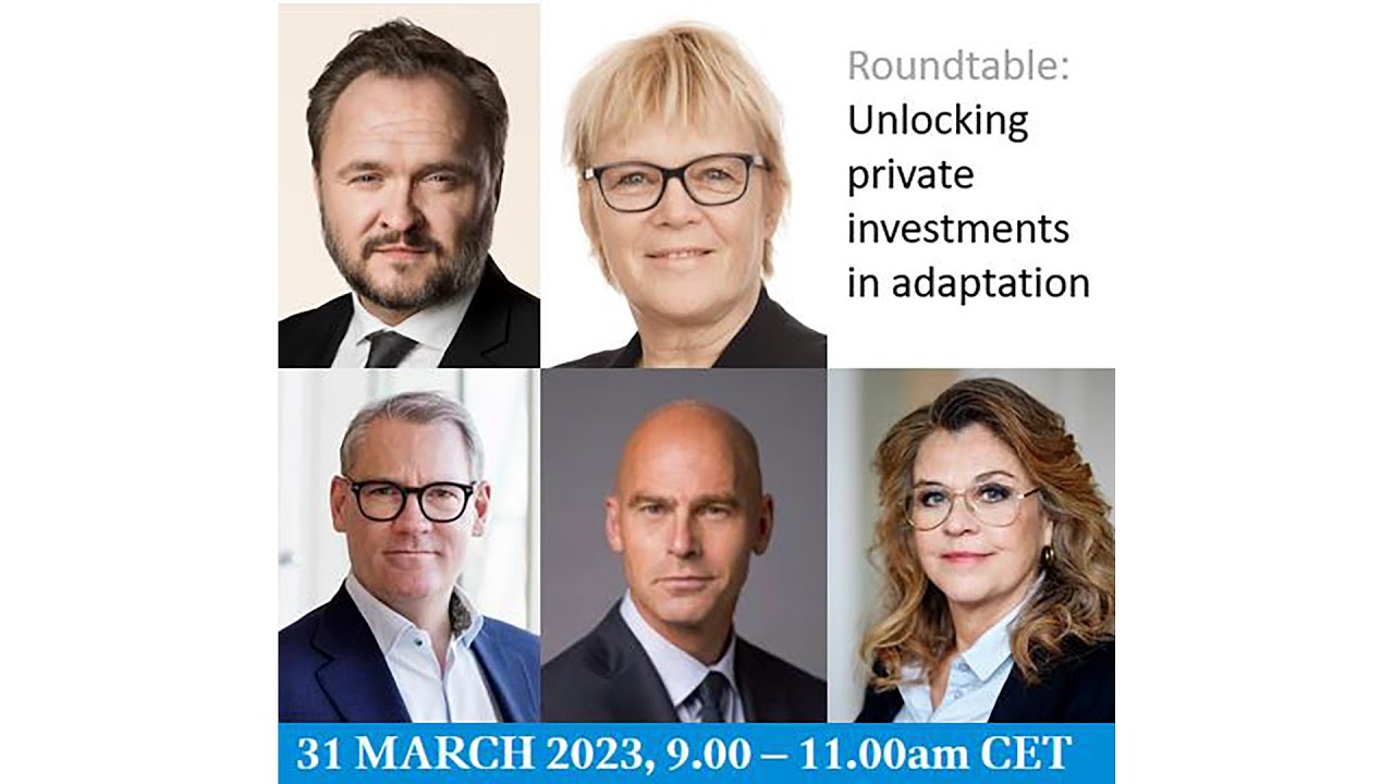 Unlocking private investments in climate adaptation