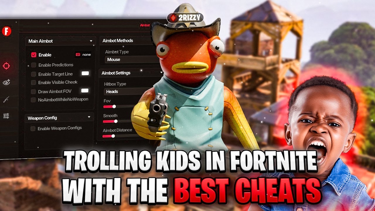 Trolling Kids In Fortnite with the Most UNDETECTED Cheats On the Market