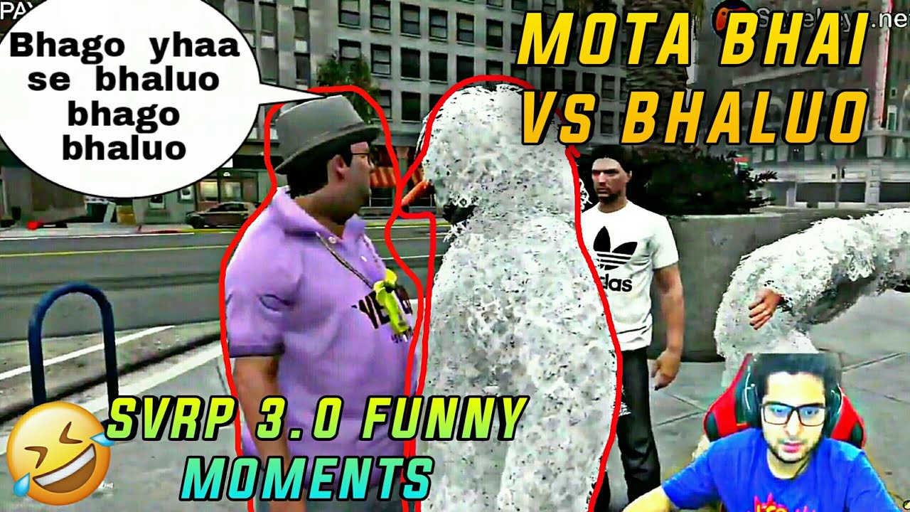 Mota Bhai Vs Balu 🐼😂 Mota Bhai GTA 5 RP FUNNY MOMENTS [ SVRP 3.0 ]