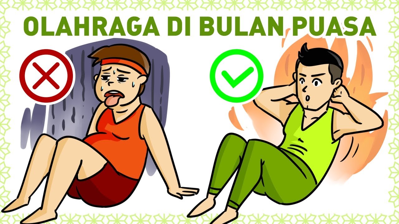 OLAHRAGA SAAT PUASA  - CARA MENGECILKAN PERUT BUNCIT