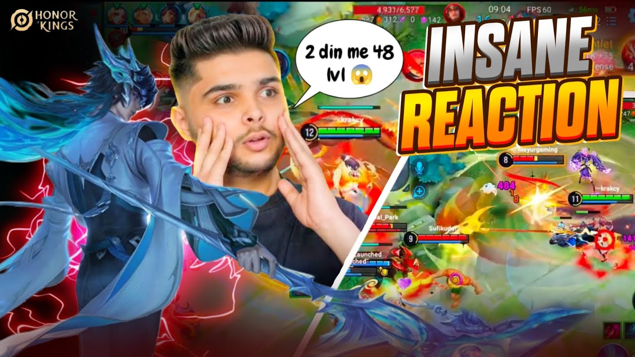 INSANE REACTION OF @TheBixiOP 🔥 ON MY 48 lvl #bixiop @MayurGamingClips #hok #honorofkings