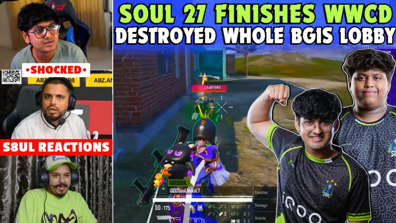 iQOOSouL Destroyed BGIS Q.Finals Lobby ✅ S8UL Reaction 🚨 SOUL 27 Finishes WWCD 🔥 Team SouL 🚀