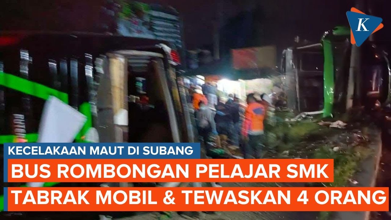 Kecelakaan Bus Rombongan Pelajar SMK di Ciater Subang, 4 Orang Tewas