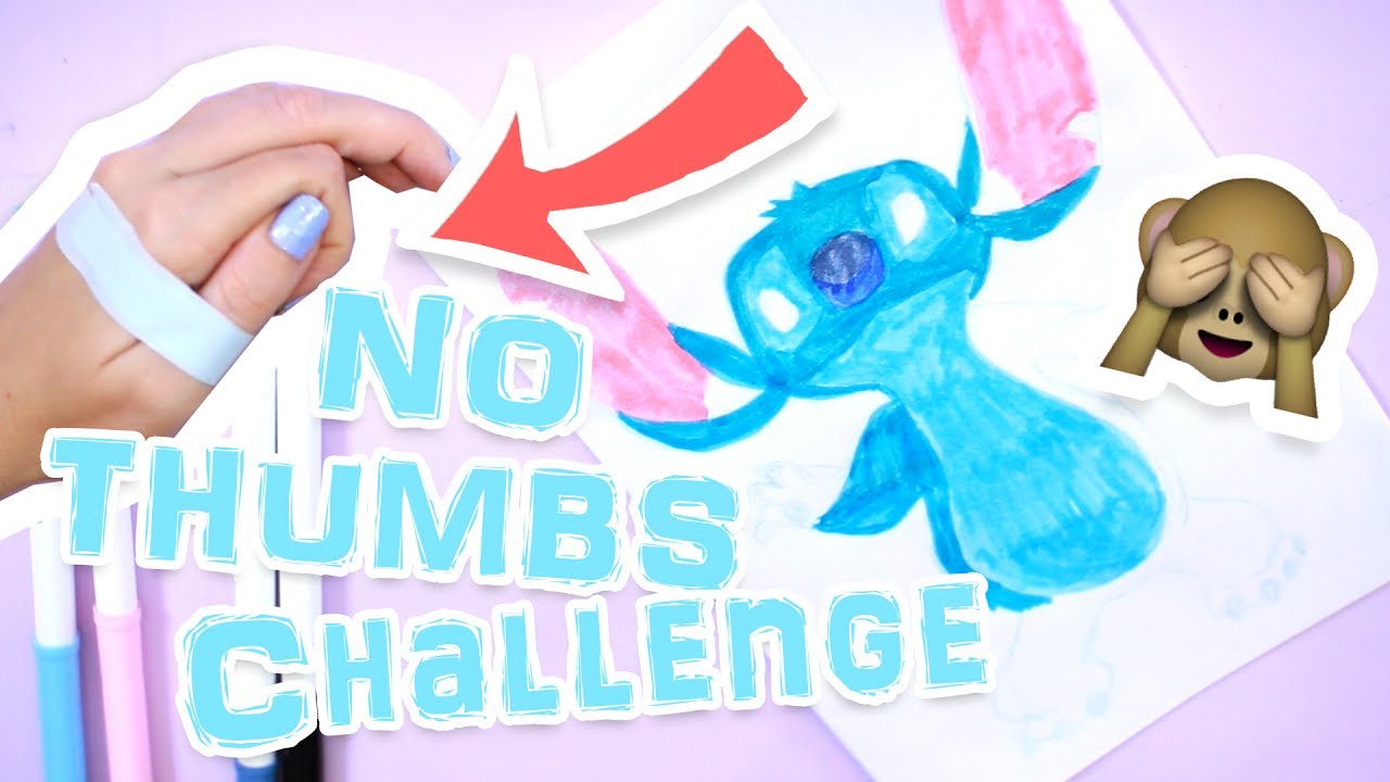 NO THUMBS drawing Challenge || Foxy Draws