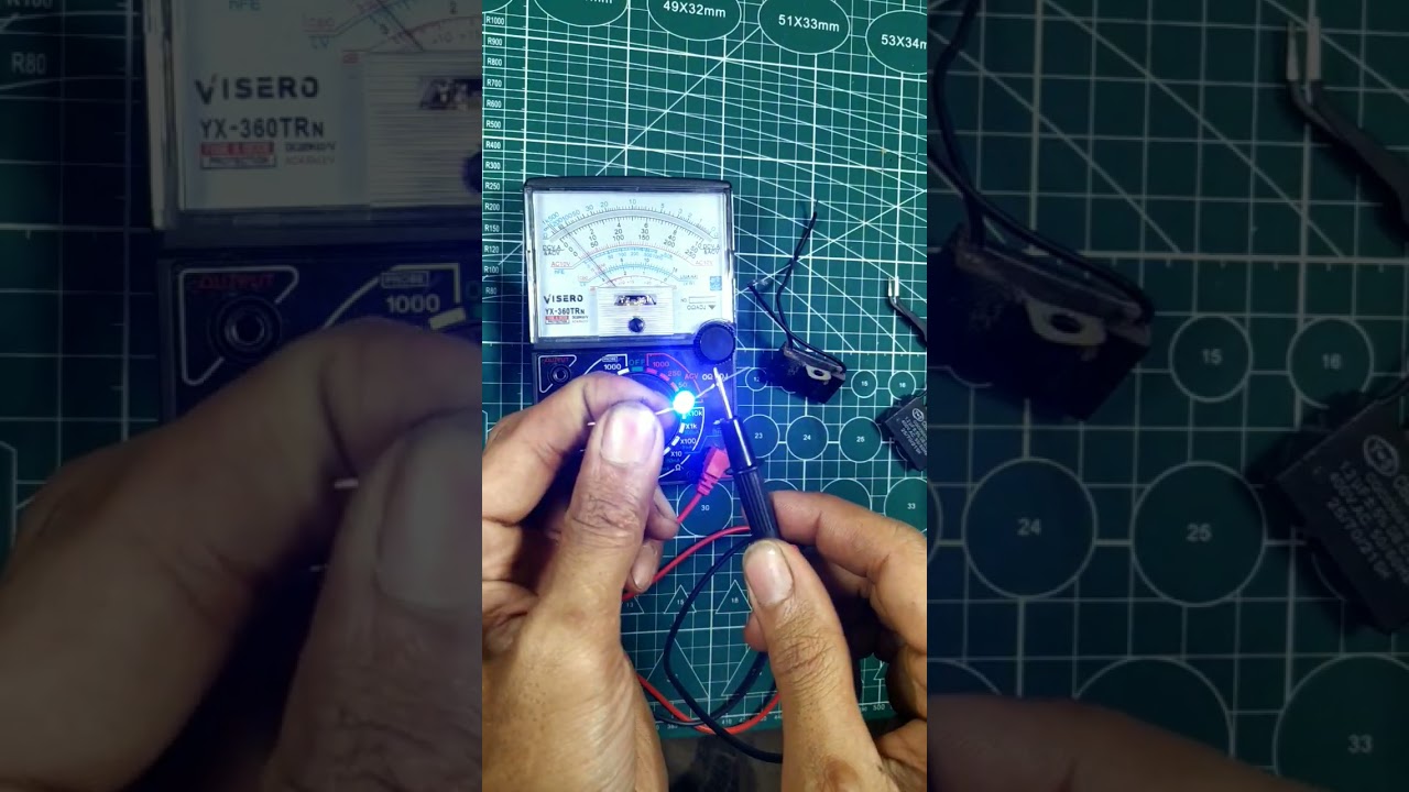 Cara Tes Lampu Led Dengan Multitester Analog #viral #electronic #shorts