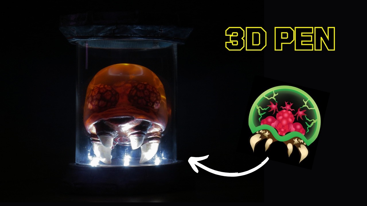 The last METROID is in captivity | 3D PEN + Resin Lamp