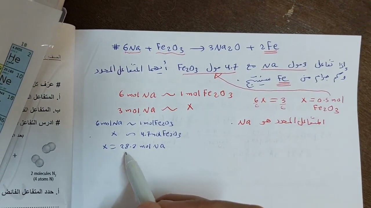 عاشر متقدم ..وحدة الحسابات الكيميائية ...الدرس الثالث والرابع ...فصل ثاني