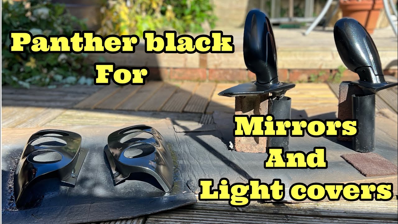Panther Black paint on mirrors and rear light covers (smart car 450 city)