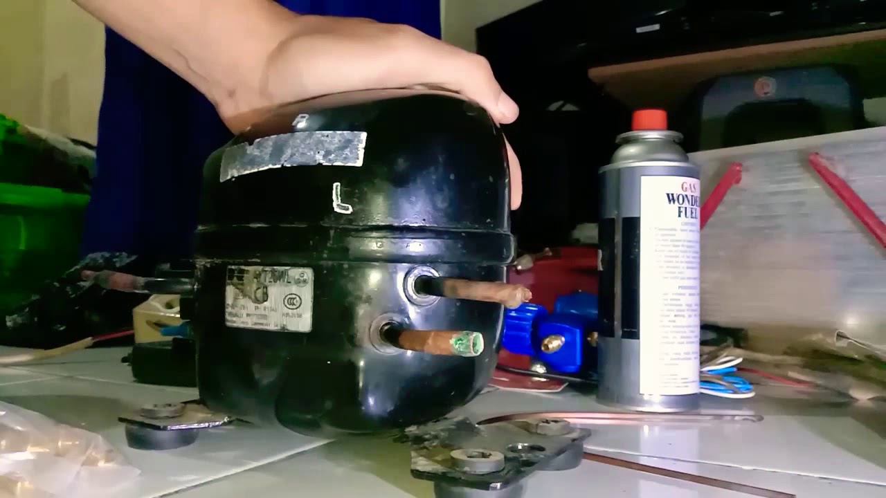 Tutorial pengelasan pentil pada kompresor kulkas 1 pintu