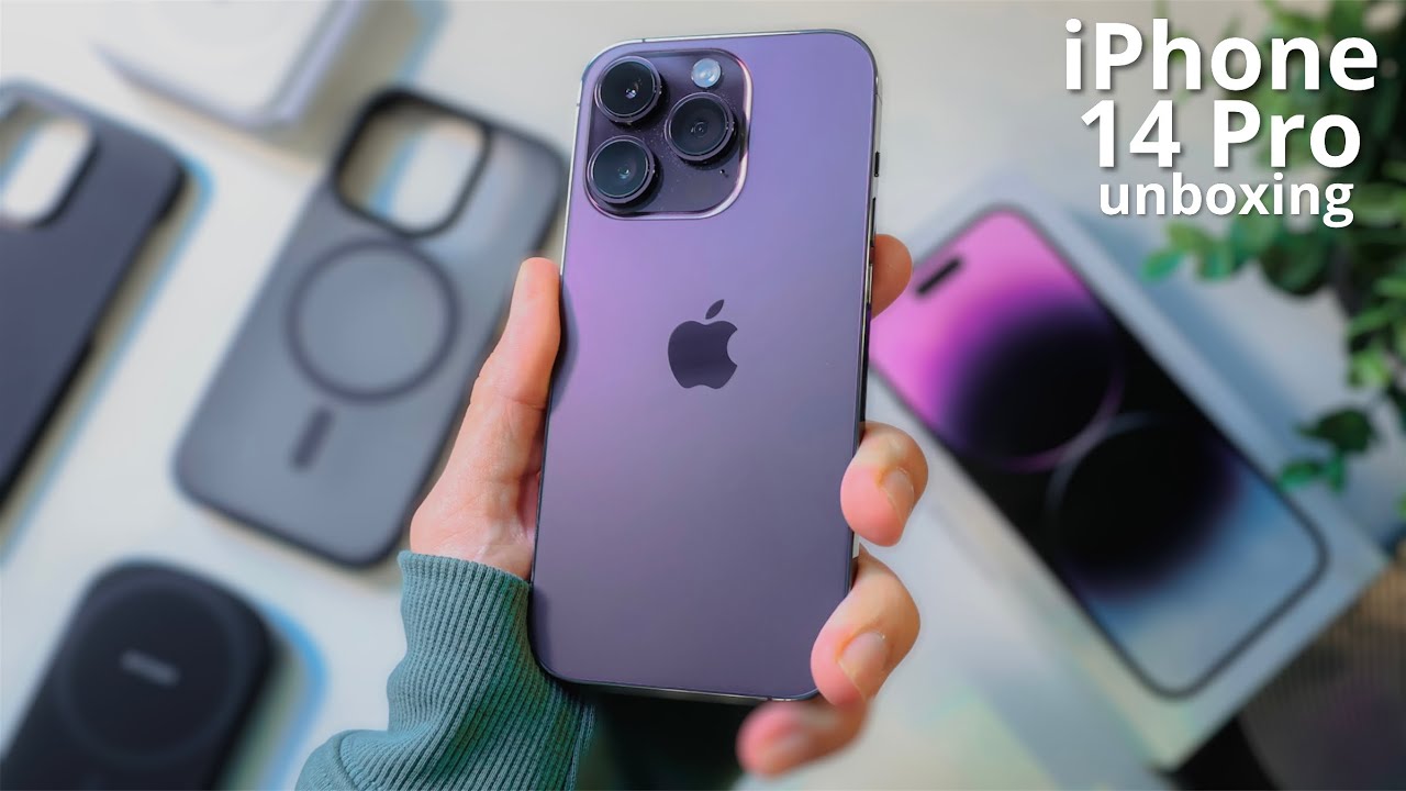 Unboxing iPhone 14 Pro Aesthetic setup + accessories + camera test