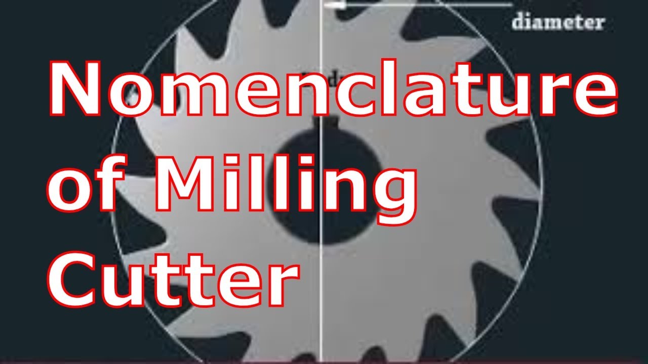 NOMENCLATURE OF MILLING CUTTER
