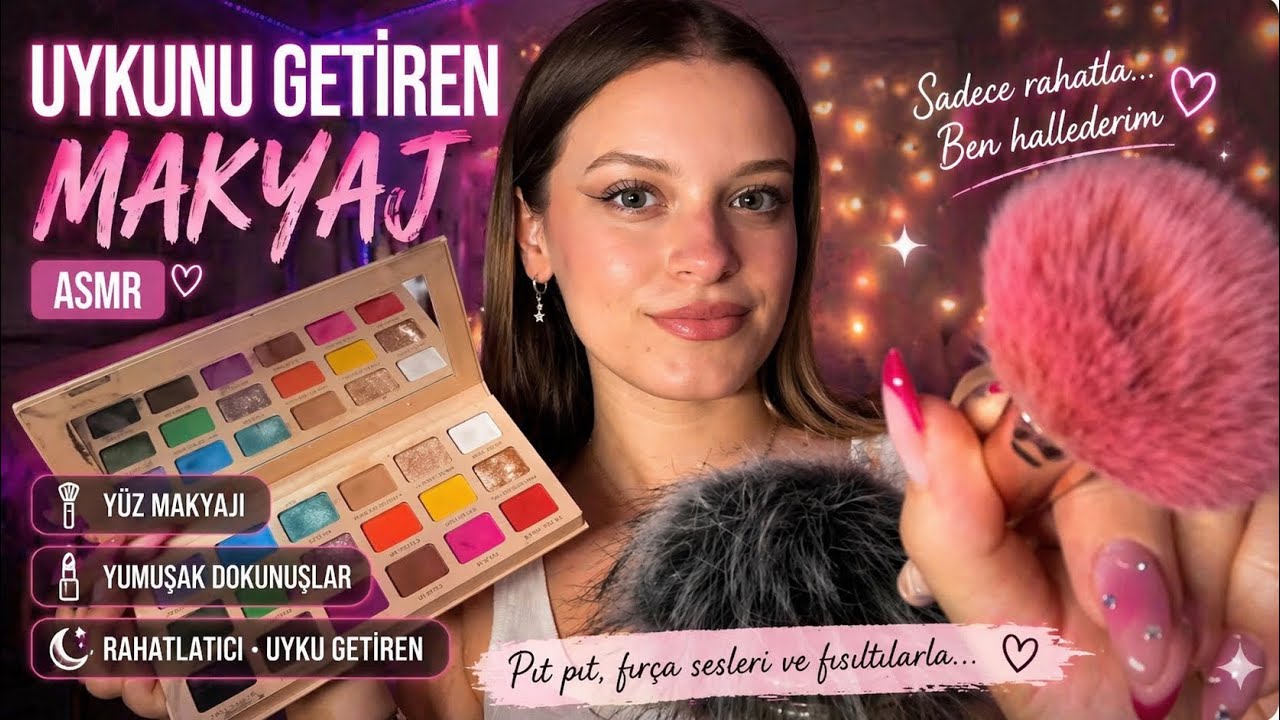 Asmr | UYKU GETİREN MAKYAJ YAPIYORUM😴💤🥱 