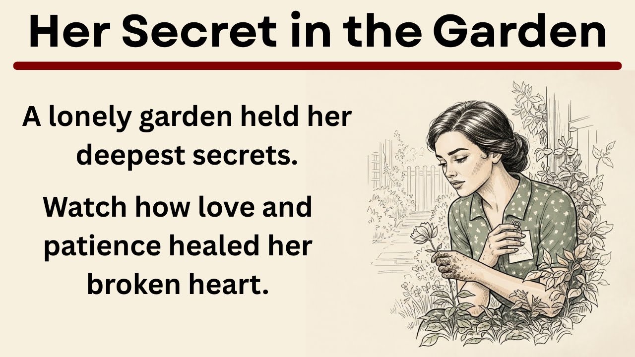 Her Secret in the Garden || Emotional Healing Story || Improve Your English Fluency || Graded Reader