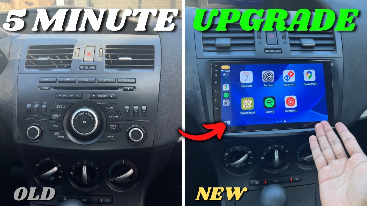 Установка сенсорного экрана 10,1 дюйма для Mazda 3 2010-2013 (EASY MOD)