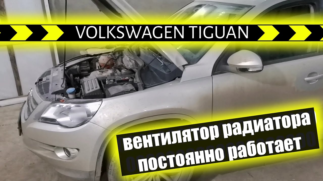 Volkswagen Tiguan. Вентилятор радиатора постоянно работает.