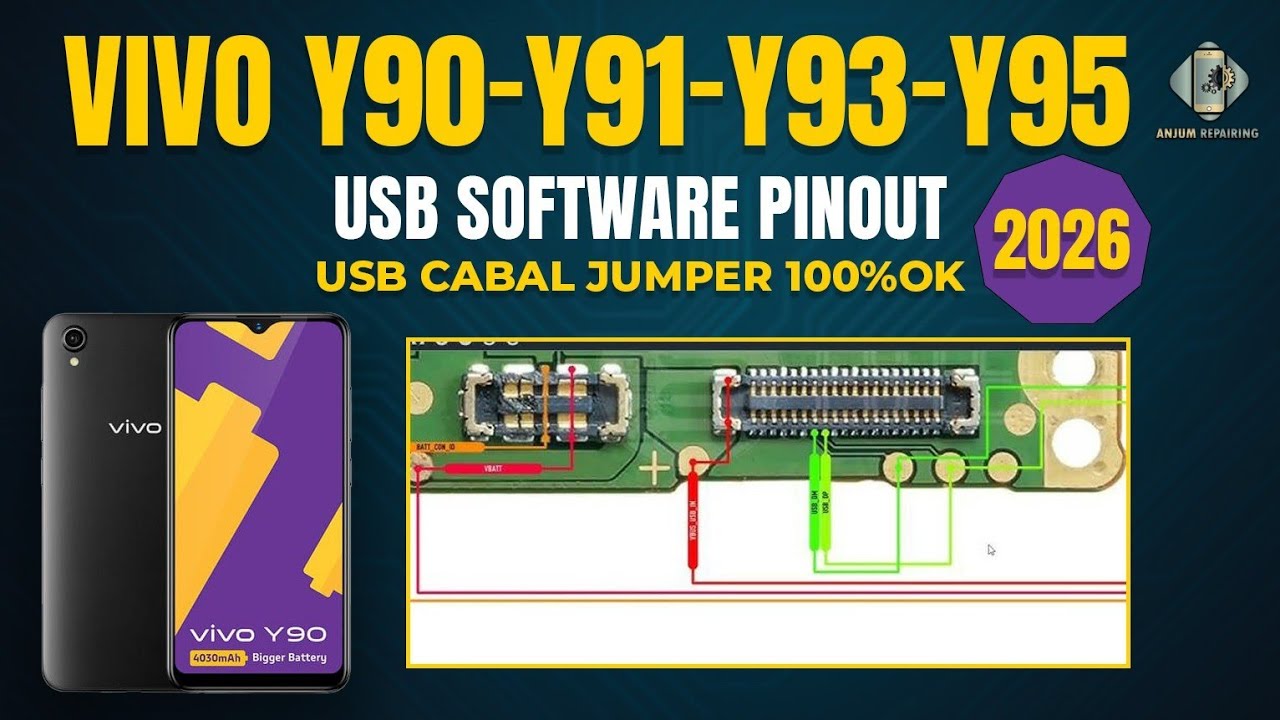Y90,Y91,Y93,Y95 USB and Charging pinout jumper solution Fixed #ANJUMREPAIRING