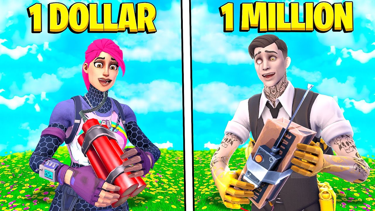 ESPLOSIVO DA 1€ VS ESPLOSIVO DA 1.000.000€! - FORTNITE