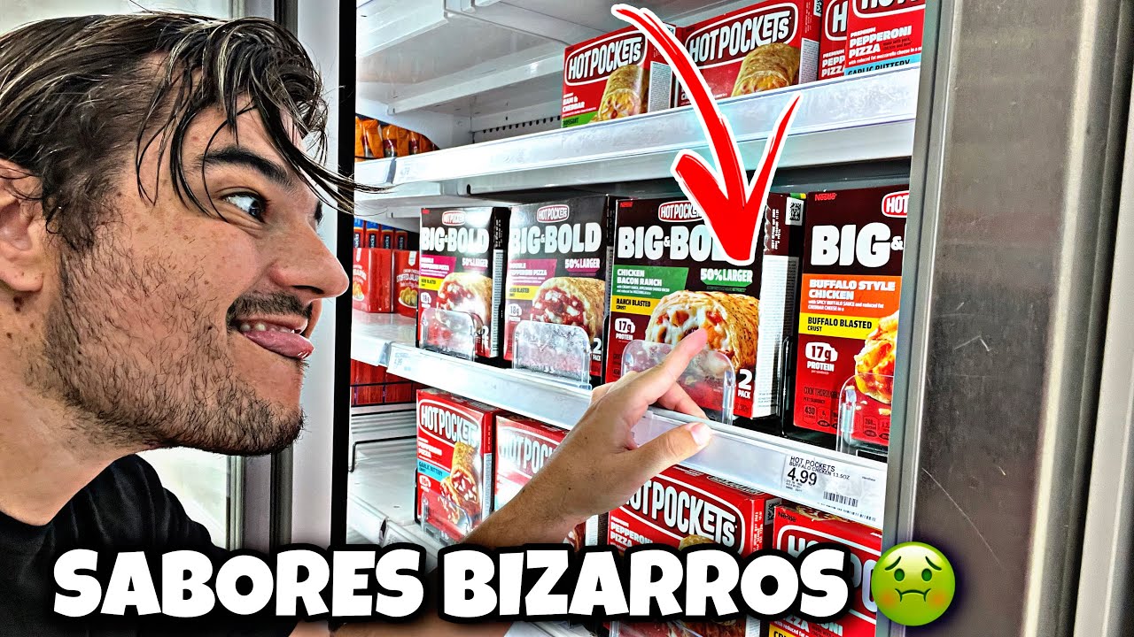 HOT POCKETS DO WALMART AMERICANO (COMPREI E PROVEI OS MAIS ESTRANHOS DOS EUA)