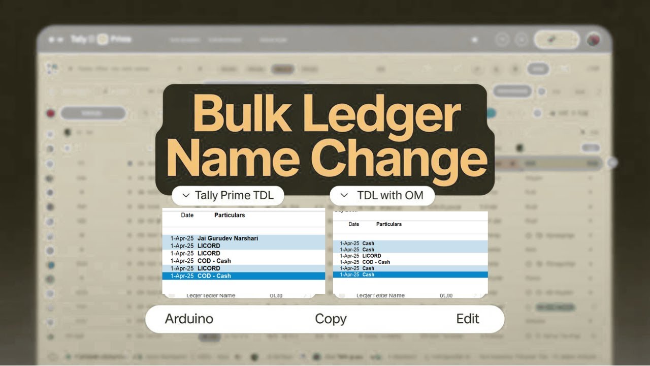 Fix Party Details Mismatch Error | Bulk Ledger Name Change After Excel Import | TDL With Om