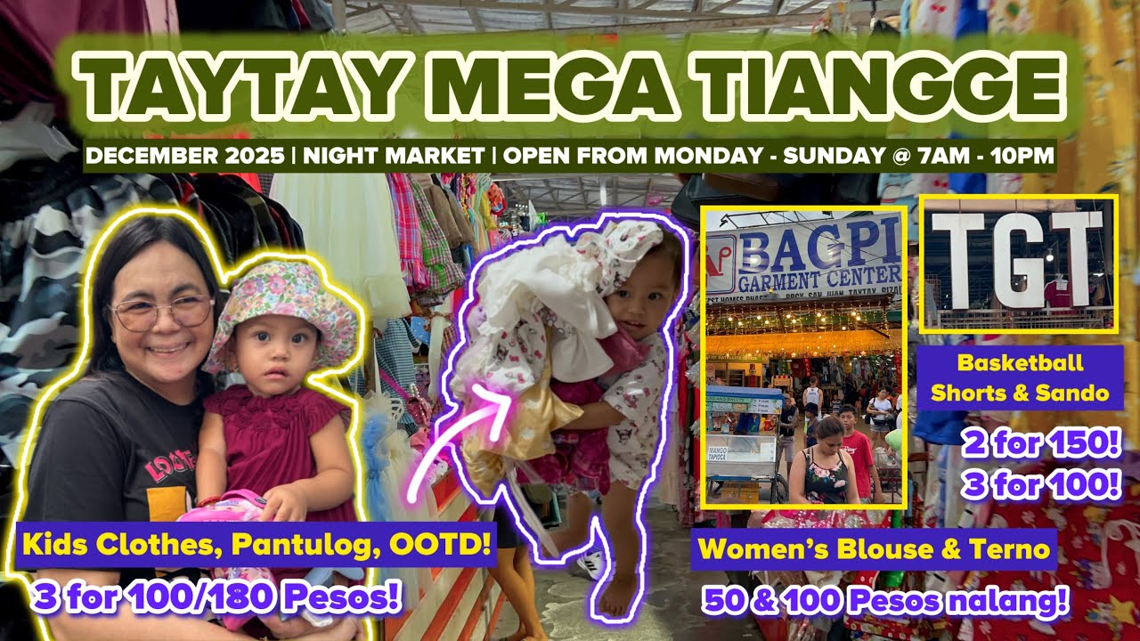 TAYTAY MEGA TIANGGE 2026 HAUL!👗👔 Murang Clothes, Apparel, Terno, Shorts for 100 Pesos?! | Shop Vlog
