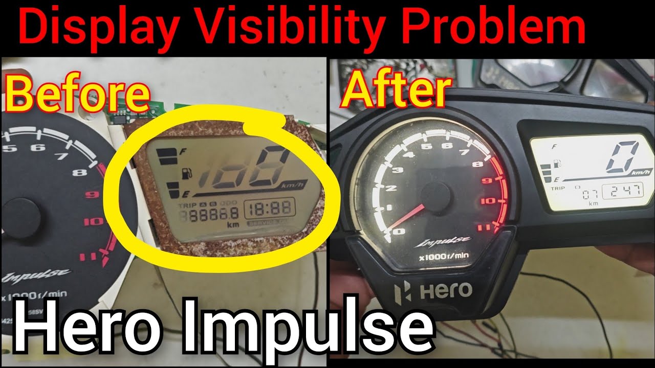Hero Impulse Speedometer Repair and Modify with White lights