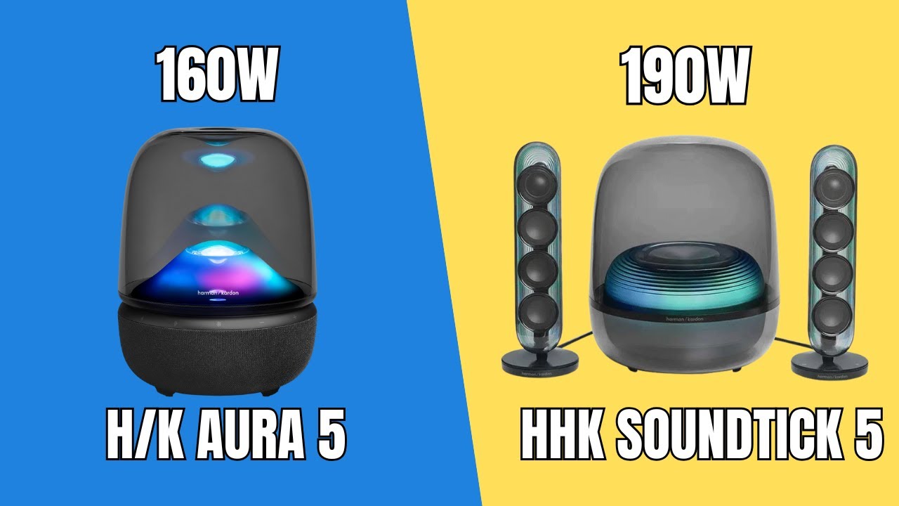 Harman Kardon Aura Studio 5 vs SoundSticks 5 Solo Speaker Sound Test