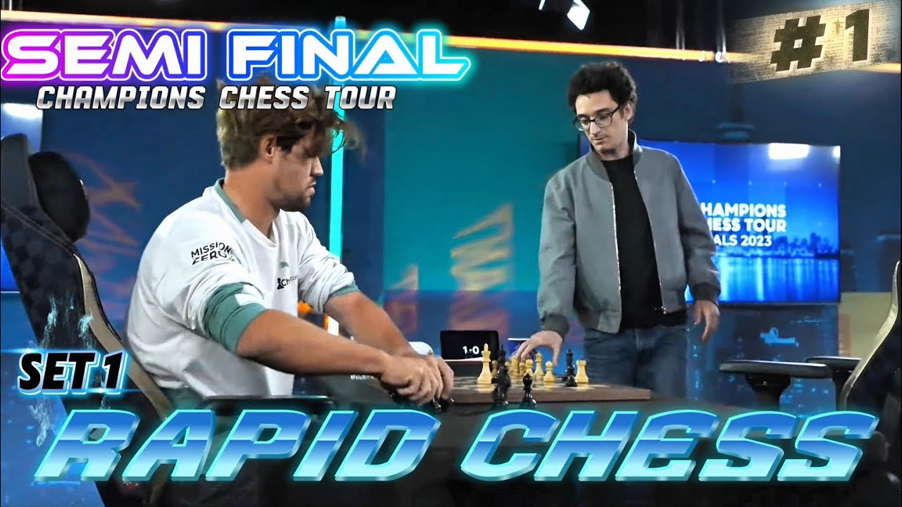 SEMIFINAL!!! Magnus Vs Fabiano Caruana || Champions Chess Tour