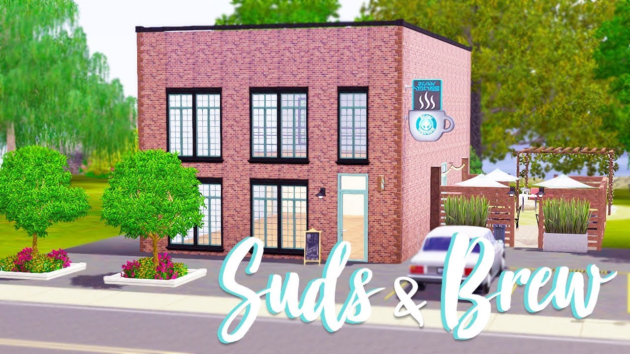 SUDS & BREW || Laundromat Cafe || The Sims 3: Speed Build