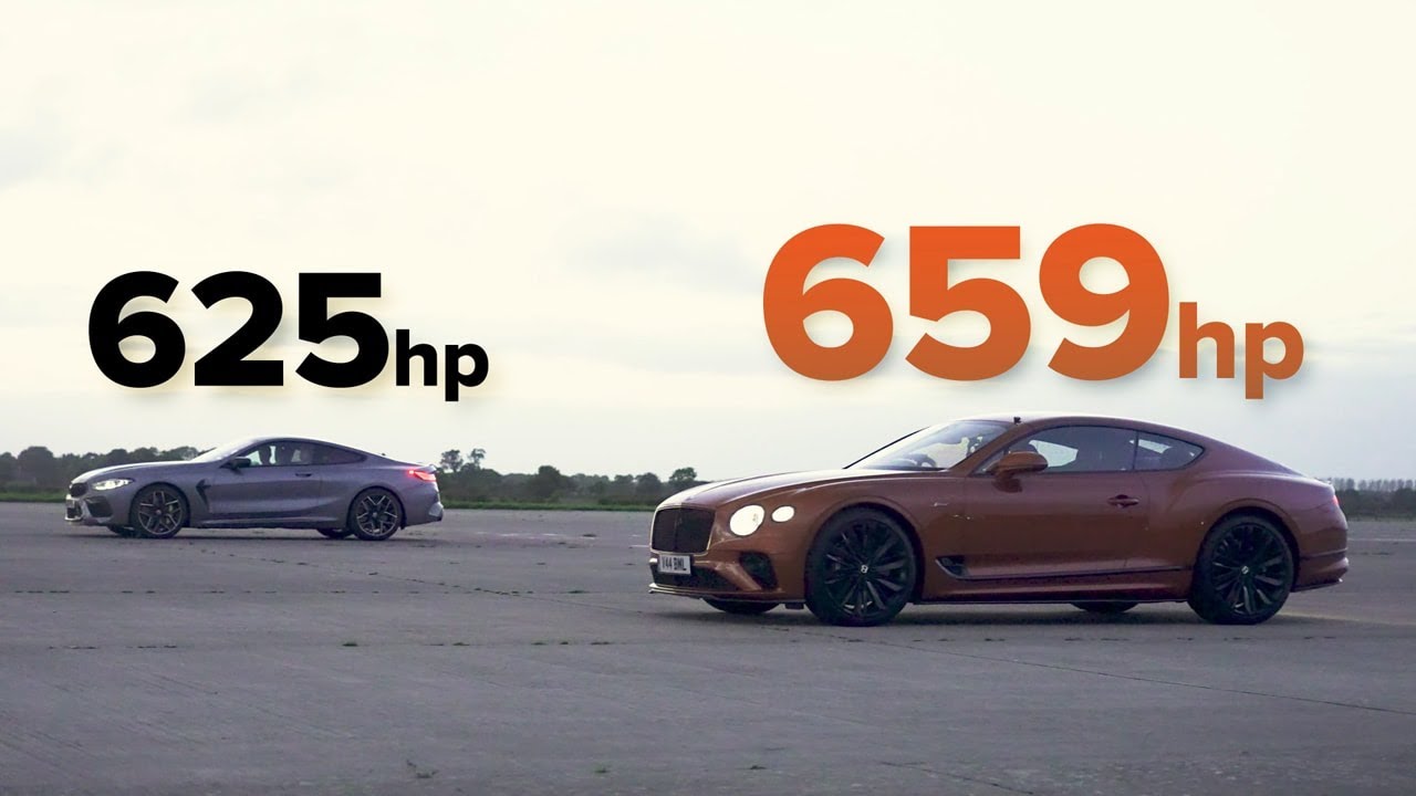 BMW M8 v Bentley Continental GT  DRAG RACE Credit to CarWow
