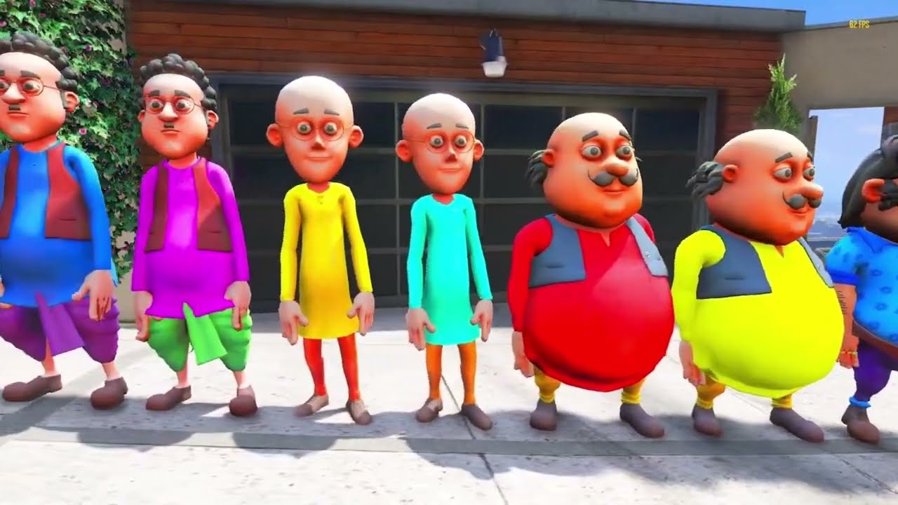 Motu Patlu Playing Hide And Seek Pink Chingam Sir Killed Gta 5