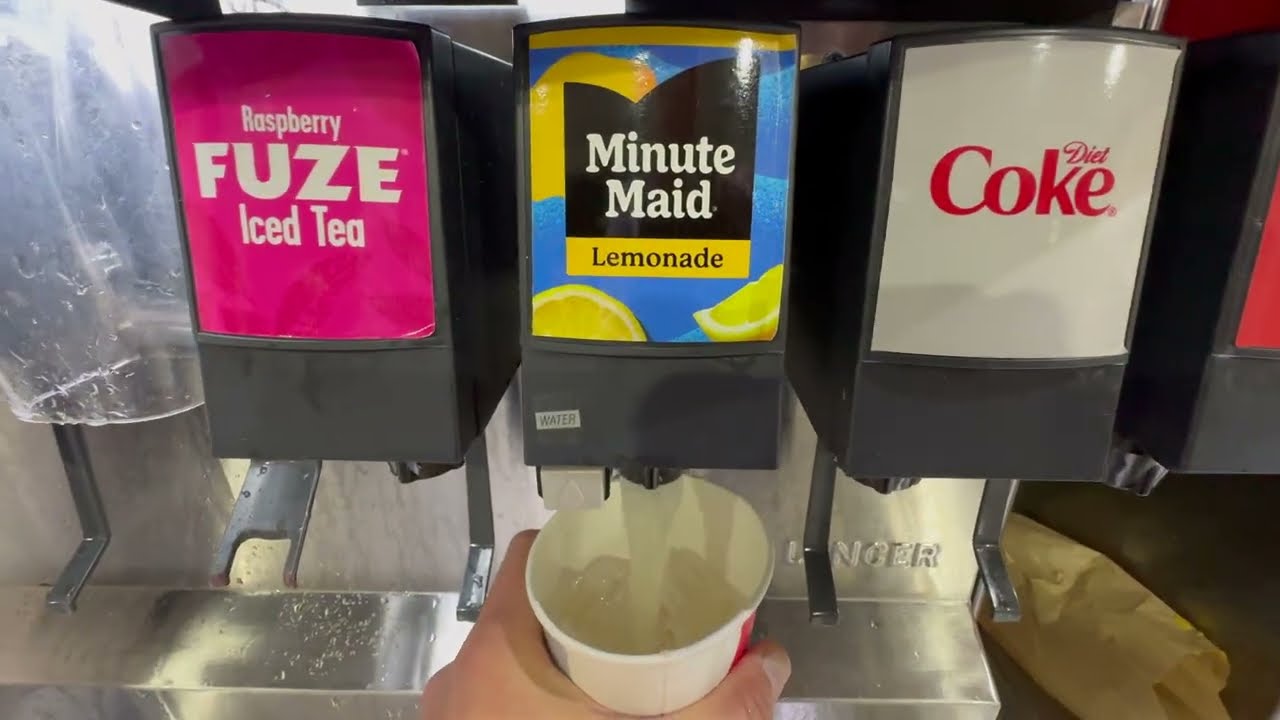Soda Drink Refills POV ASMR Soda Fountain Machine Coke Pepsi Dr Pepper Mountain Dew Sprite Root Beer