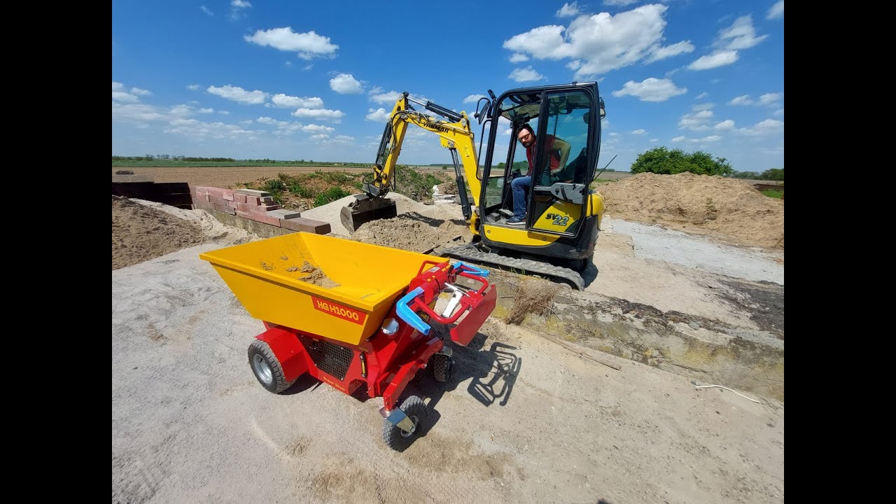 Yanmar SV22 i mini wywrotka HG H1000 w akcji.
