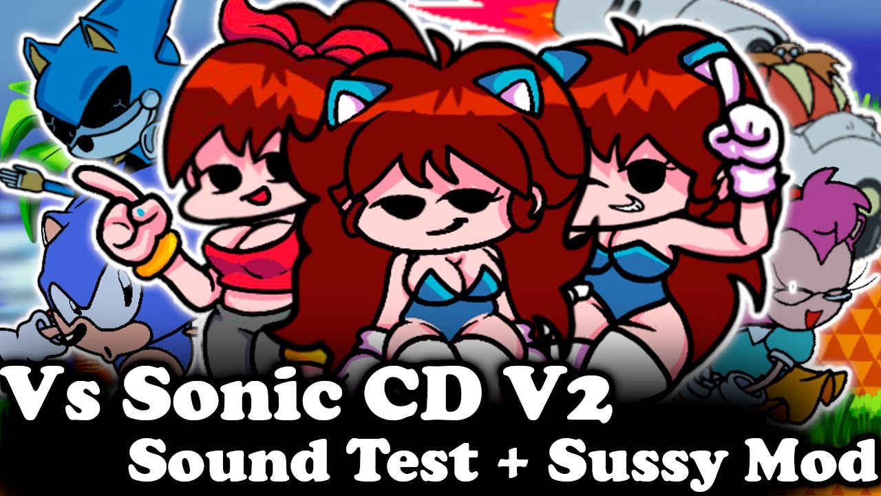 FNF | Vs Sonic CD V2 - Mega CD Locked-on DEMO 2 | Cutscenes + Sussy Mod | Mods/Hard |