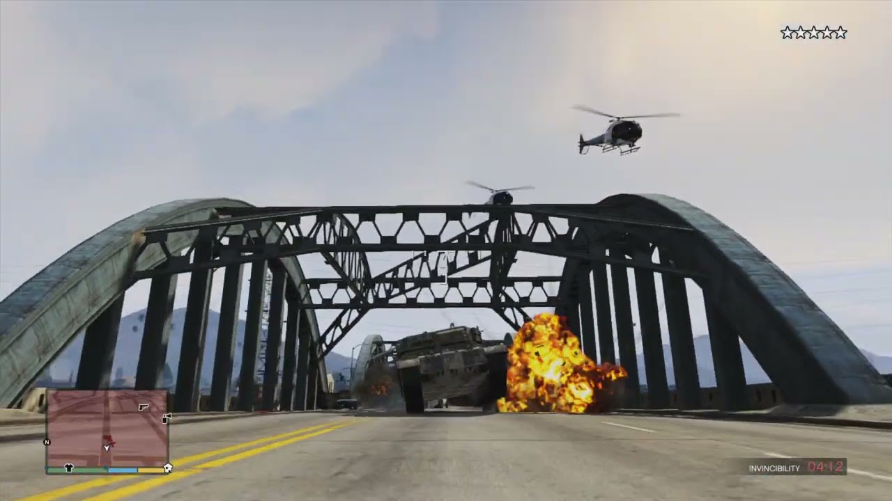 GTA V Trevor 5 STAR tank rampage