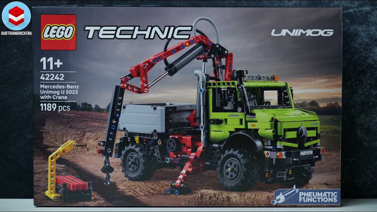 LEGO Technic 42242 Mercedes Benz Unimog U 5023 z dźwigiem &ndash; recenzja LEGO Speed ​​Build
