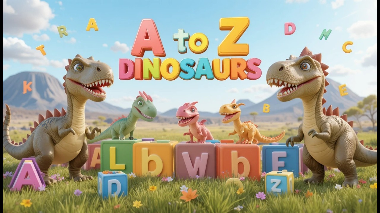 Learn Alphabet with Cute Dinosaurs! 🎵 A to Z Dinosaurs Song 🦕 | Phonics songs