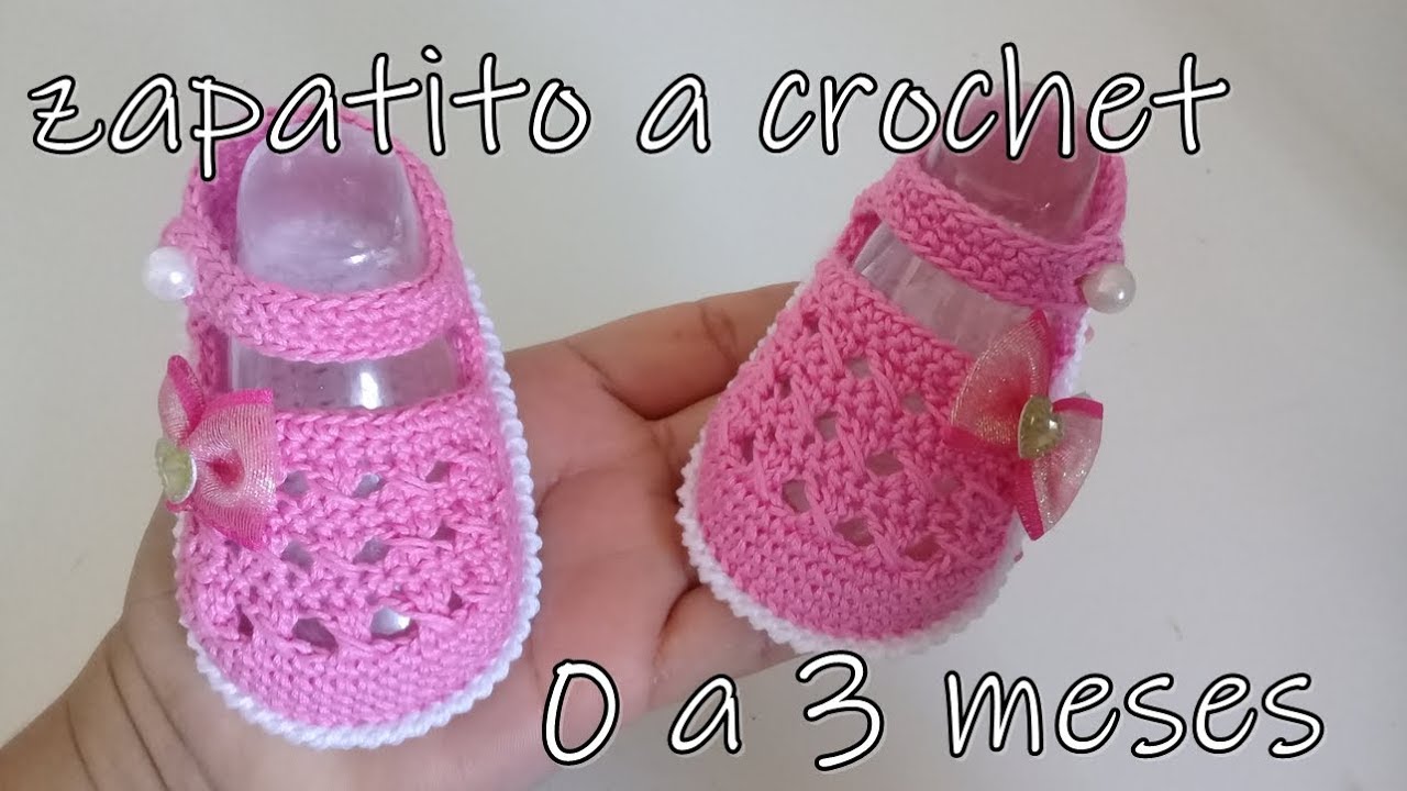 zapatos tejidos a crochet para bebe - modelo kenia -baby shoes