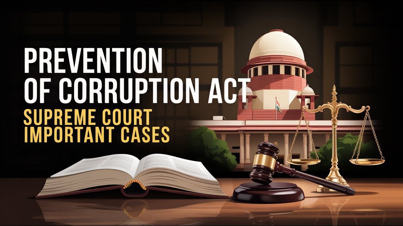 ⚖️ Prevention of Corruption Act | Supreme Court Important Cases