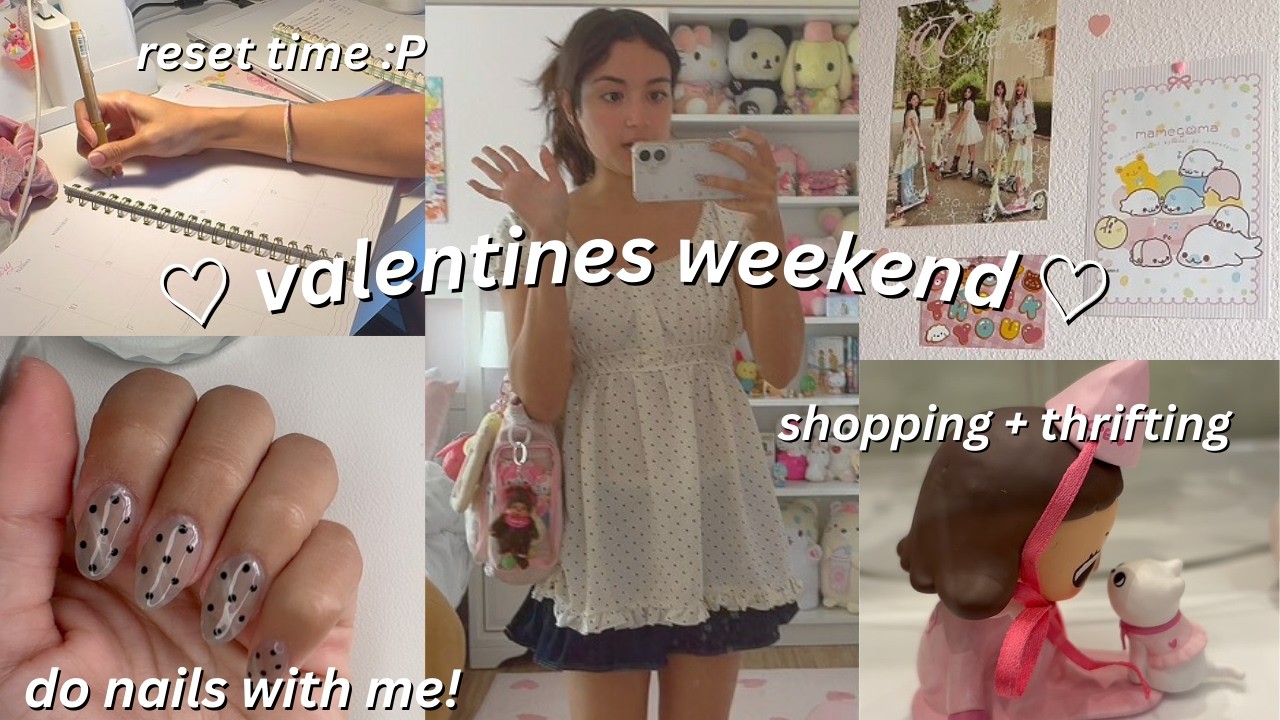 spend the weekend with me! gel-x nails w/ Beetles, cleaning, thrifting +more!