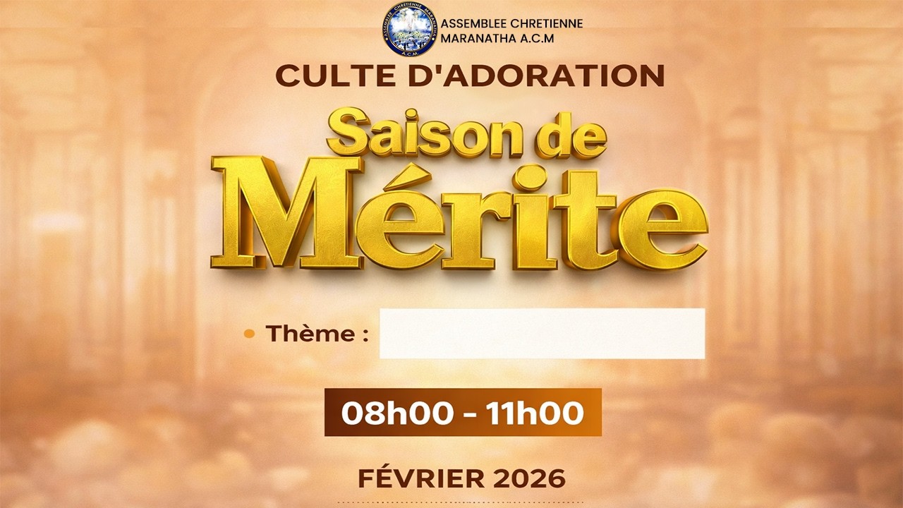 Culte de famille du dimanche 22 Février 2026. Avec le Dr James KALAMBAYI.