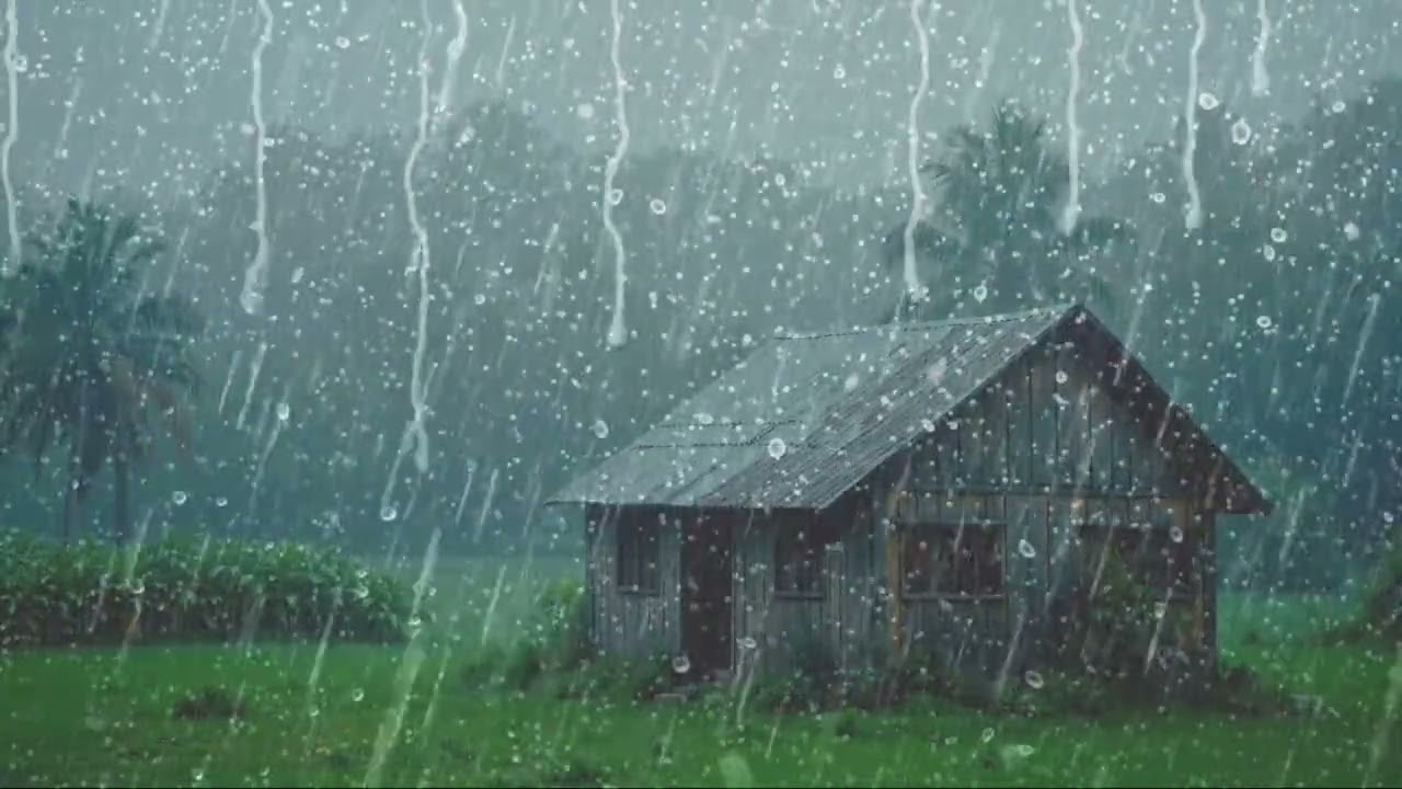 Heavy Rain Noise for Sleep – Peaceful Night Ambience