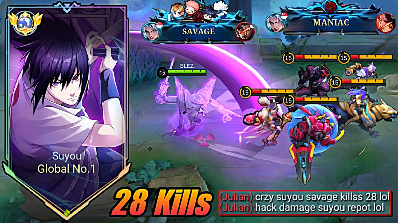 28 KILLSS!! 🔥 SUYOU TOP GLOBAL SAVAGE NEW BUILD EMBLEM ONESHOT BROKEN 2026!! (Must Tru!!) - MLBB