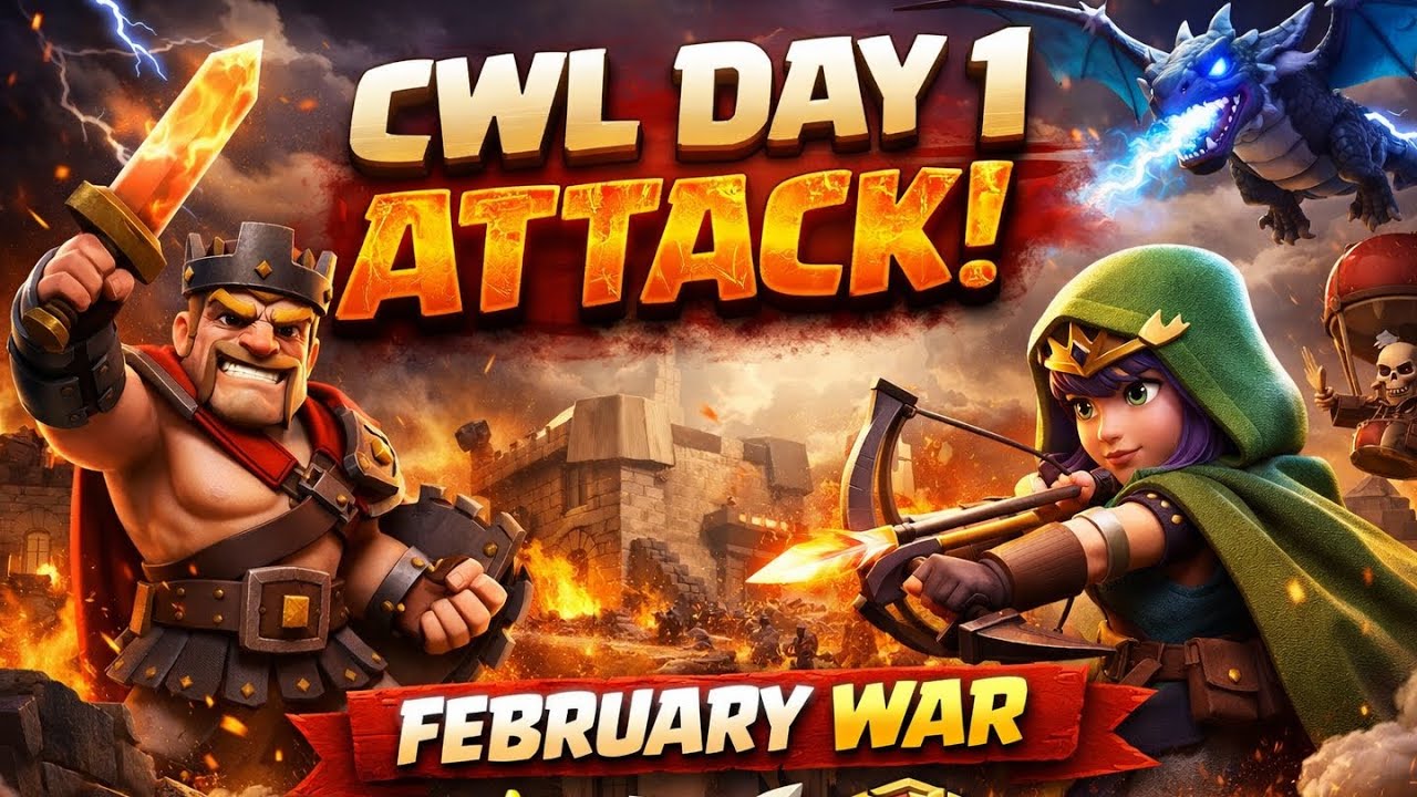 CWL Day 1 Attack February | Insane 3 Star Attack 💥 | Clash of Clans