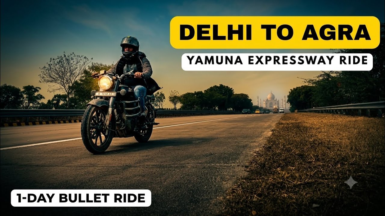Delhi to Agra in One Day | Royal Enfield 350 | Yamuna Expressway Ride | Taj Mahal #agra 