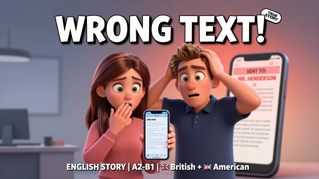 Embarrassing Text Mistake Story | English Listening Practice | Workplace English